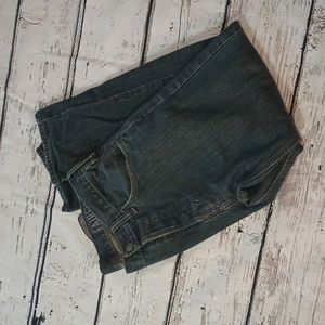 Bullhead Men's Dark Wash Tapered Leg Button Fly Jeans 32 x 27